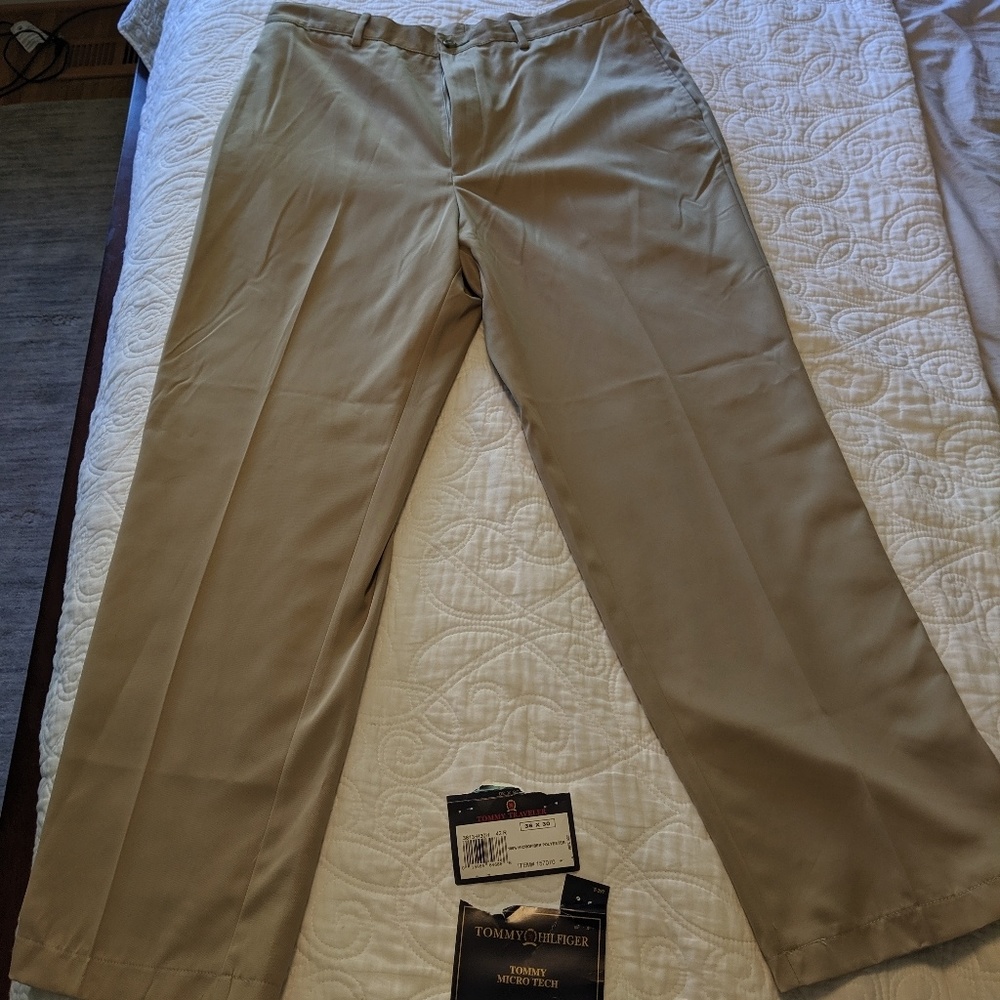 Tommy Hilfiger Micro Tech khaki slacks